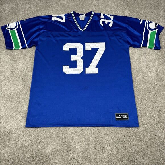 Puma Shaun Alexander #37 Seattle Seahawks Vintage Football Jersey Men 2XL Retro - Picture 1 of 9